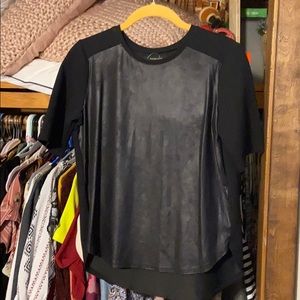 Black pleather shirt